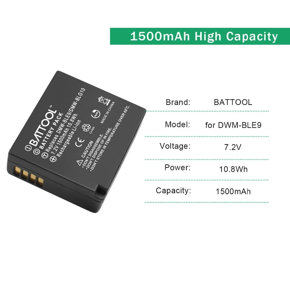 1X DMW-BLG10 BLG10 DMW-BLE9 BLE9 аккумуляторная батарея для Panasonic Lumix DMC GF6 GX7 GF3 GF5 ZS100 ZS60 LX100 GX85 DC-ZS70