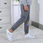 Детская одежда, штаны для мальчиков, хлопковые теплые зимние детские футбольные спортивные штаны для мальчиков, однотонные, для бега, для подростков, размеры DS29