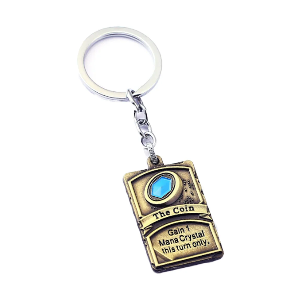 Ювелирные изделия Hearthstone брелок для ключей герои счастливая монета карточка