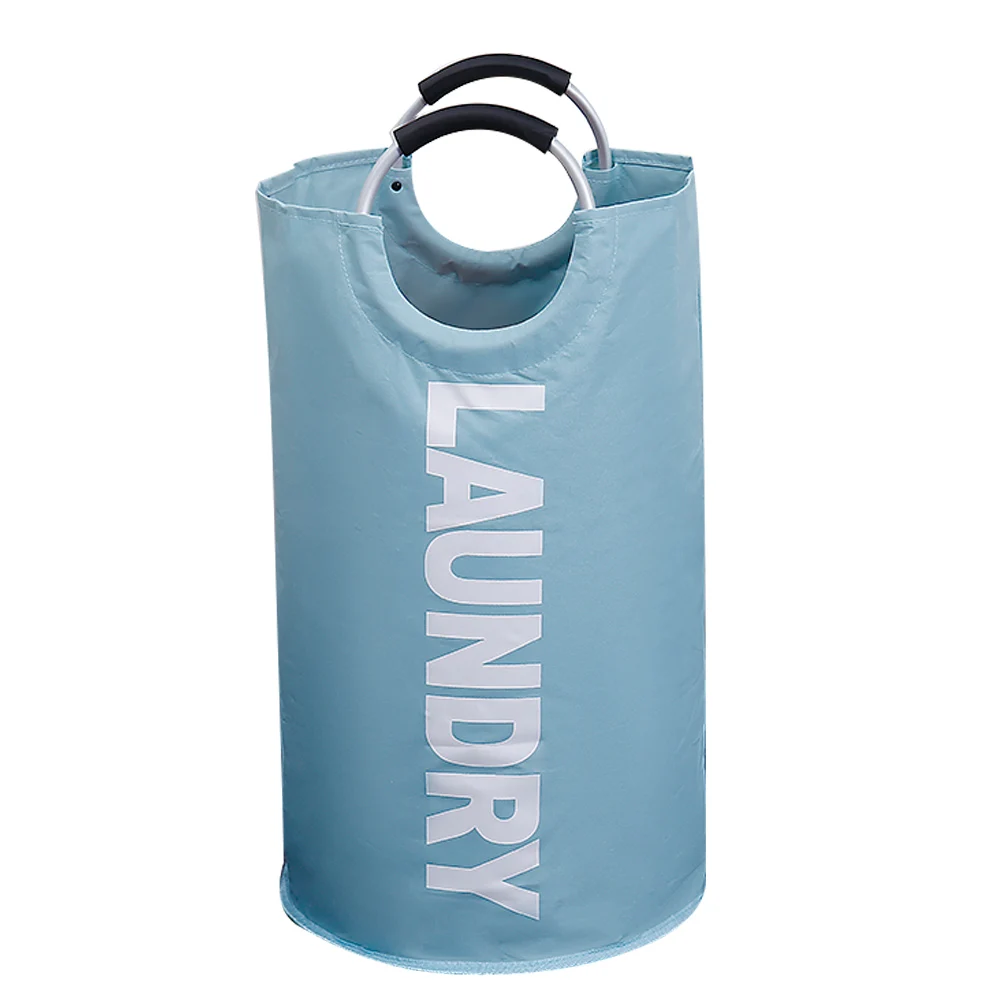 sky blue SHUSHI модные стойкие сумки и корзины для белья, домашняя складная сумка-Органайзер для белья, водонепроницаемая сумка для белья Оксфорд, корзина для белья, сумка для хранения - Цвет: sky blue