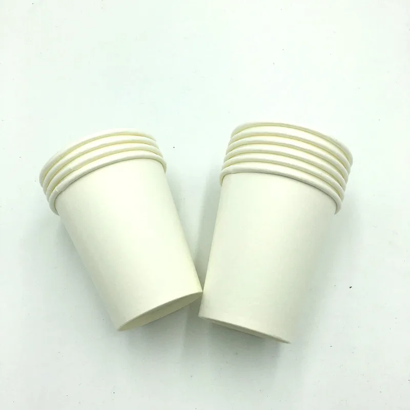 10 шт./лот белый сплошной цвет печати на бумажных стаканчиках Детские вечерние