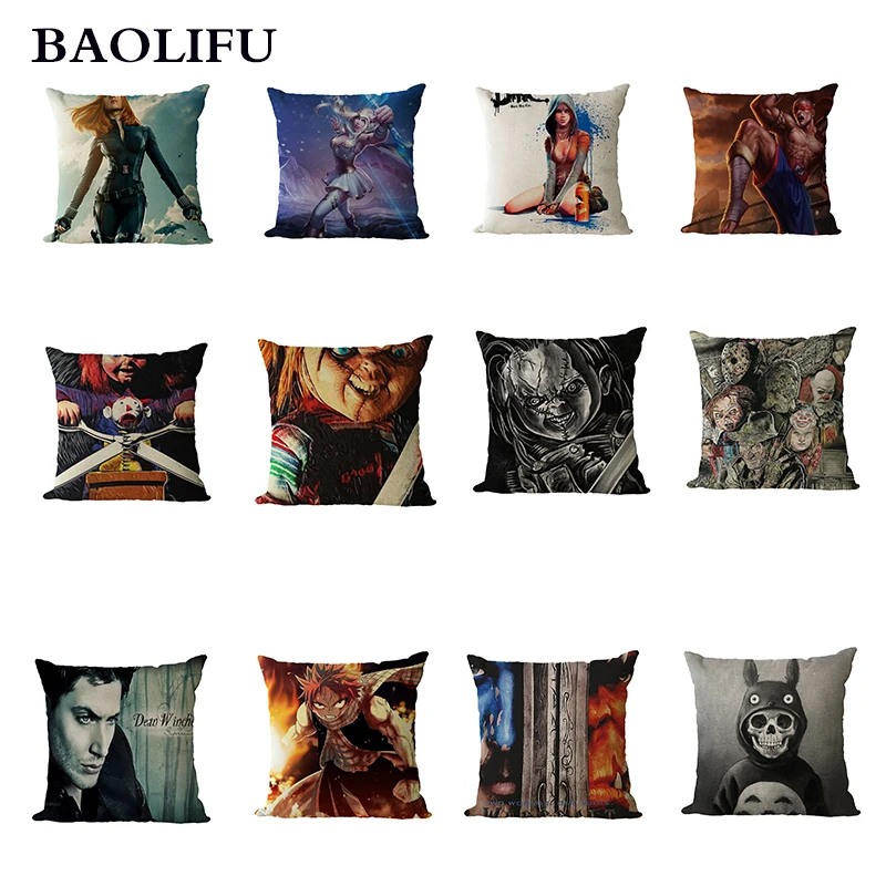 BAOLIFU Pillow Cover Horror Movie Murderers Daniel Ayala Case Chucky Taylan Soyturk Home Decorative B008 | Дом и сад