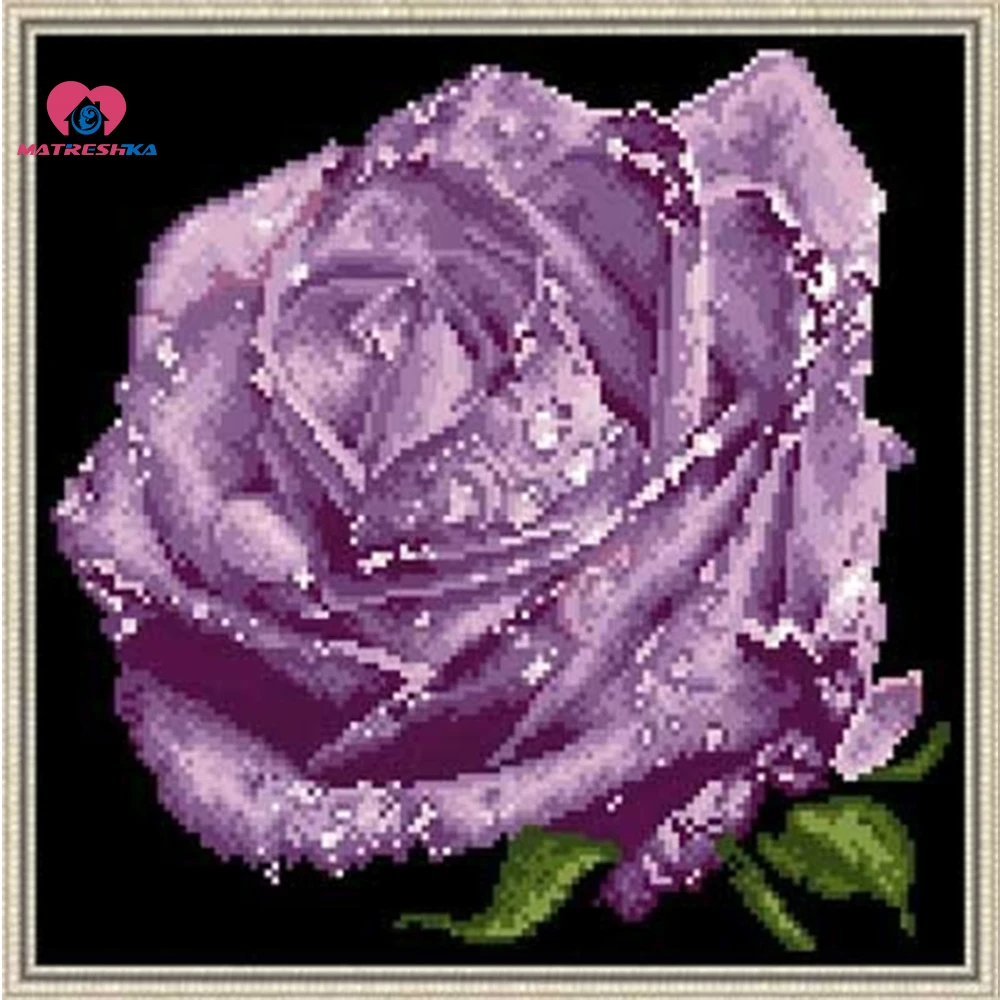 36x36 см Вышивка бисером роза вышивка крестиком узоры цветы украшение для дома | Дом