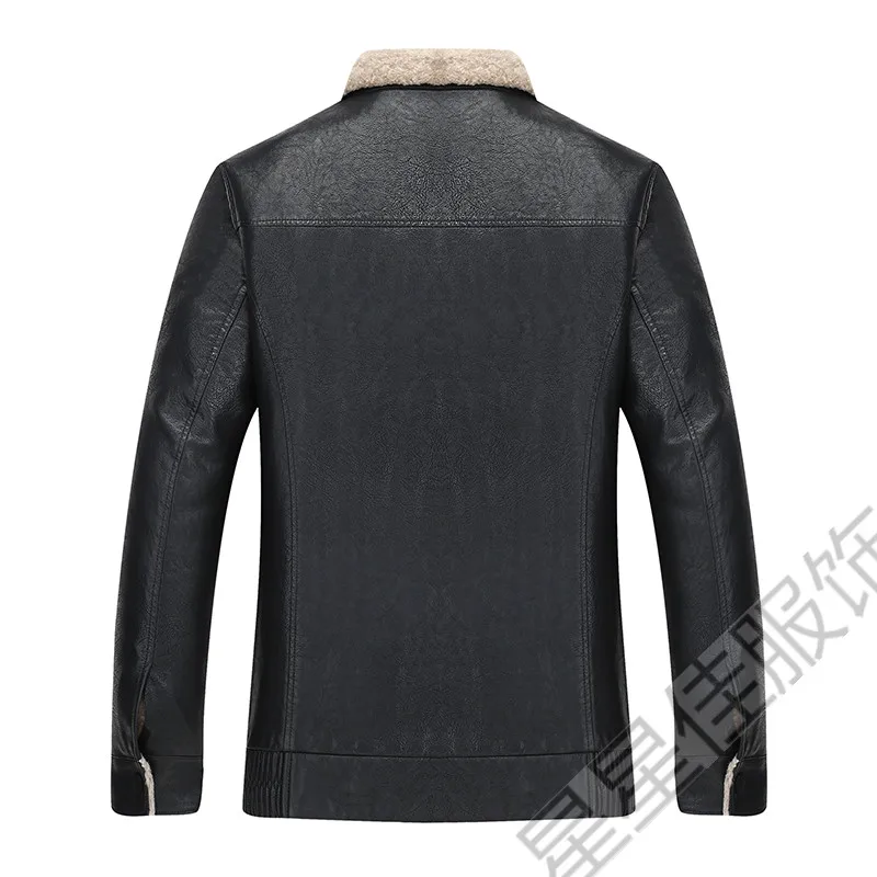 Мужская куртка бомбер из натуральной кожи размера плюс 10XL 9XL 8XL с меховым