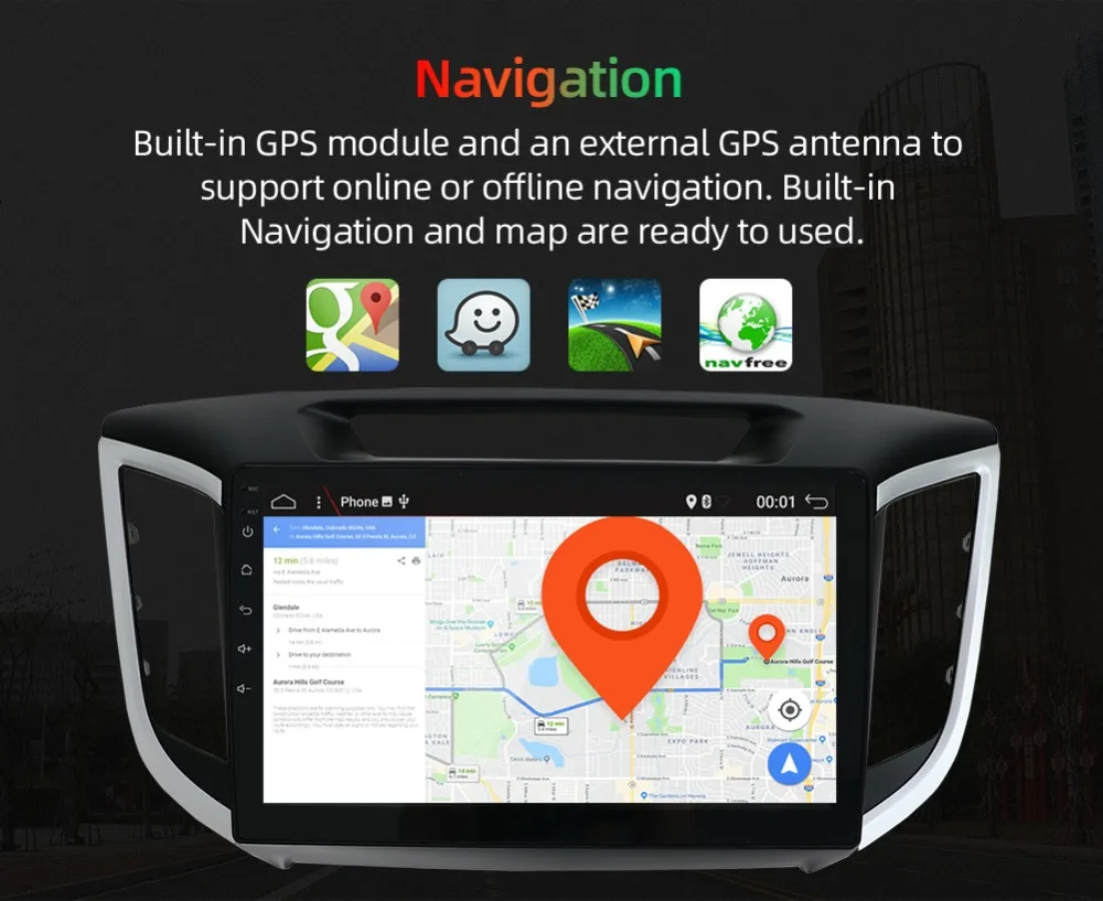 Bosion android 9,0 2 din автомобильный dvd gps плеер для hyundai IX25 Creta автомобильный gps навигация радио мультимедиа Кассетный плеер рекордер
