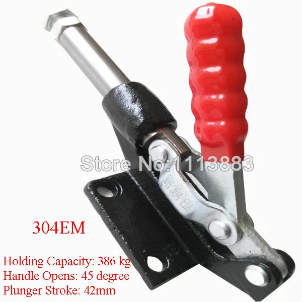 

Holding Capacity 386KG 851LBS Plunger Strok Red Handle Pull Push Toggle Clamp 304EM 42MM