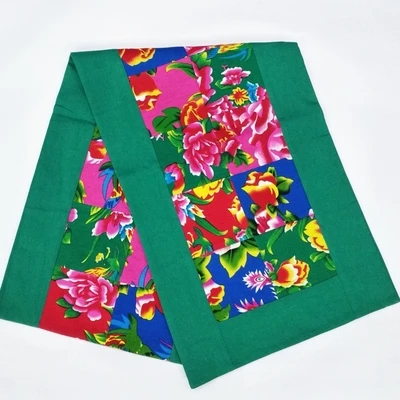 Новые экзотические китайские Классические настольные флаги с цветочным принтом