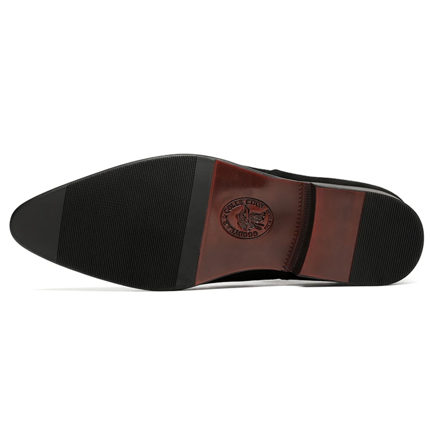 Классические Замшевые мужские свадебные ботильоны челси из коровьей кожи с