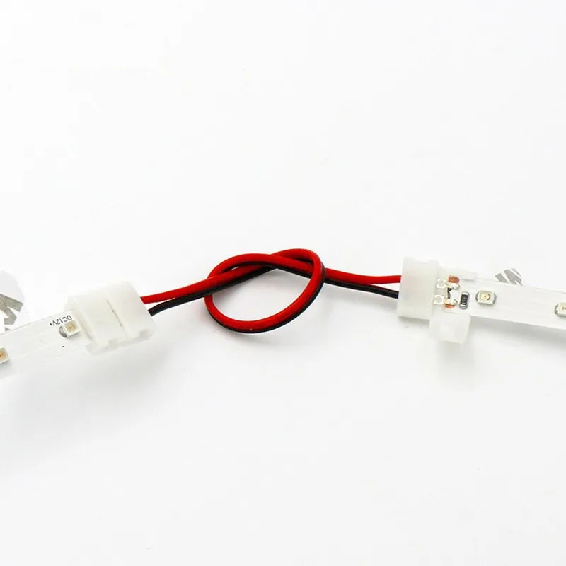 Бесплатная доставка удлиненные беспаяльные разъемы для светодиодной ленты 8 мм