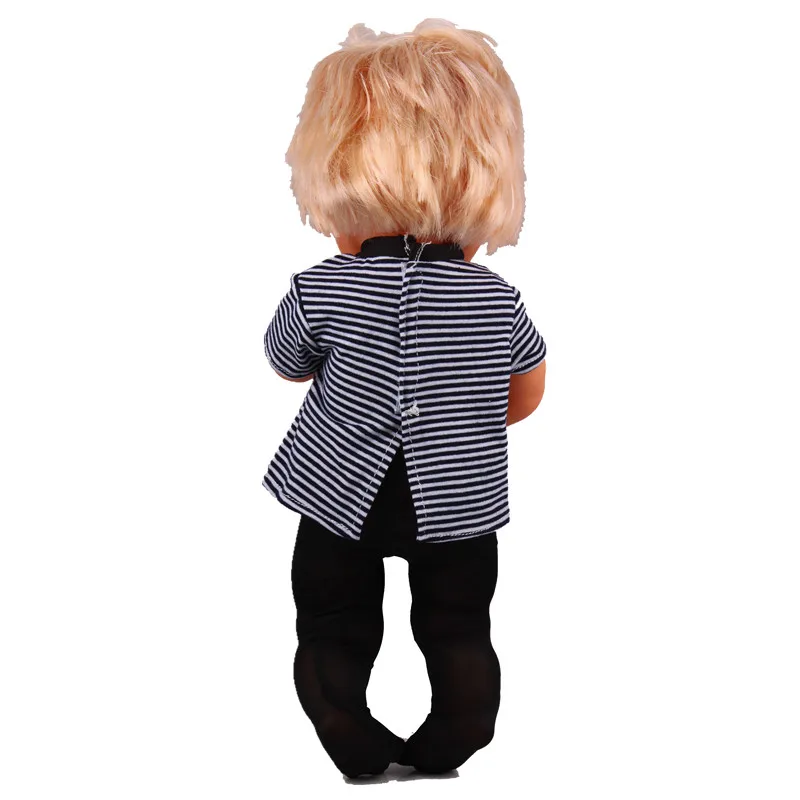 Одежда для кукол подходит 40 см 41 см Nenucos кукла Nenuco Ropa y su Hermanita Kawaii полосатая футболка и белые или черные штаны