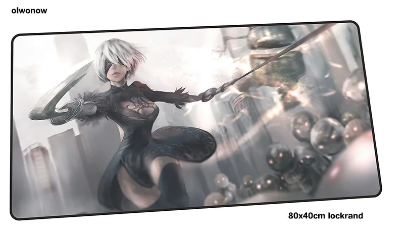 Nier automata коврик для мыши 80x40 см Новое поступление коврик для мыши лучший игровой коврик для мыши геймер толстые персонализированные коврики для мыши Клавиатура ПК коврик