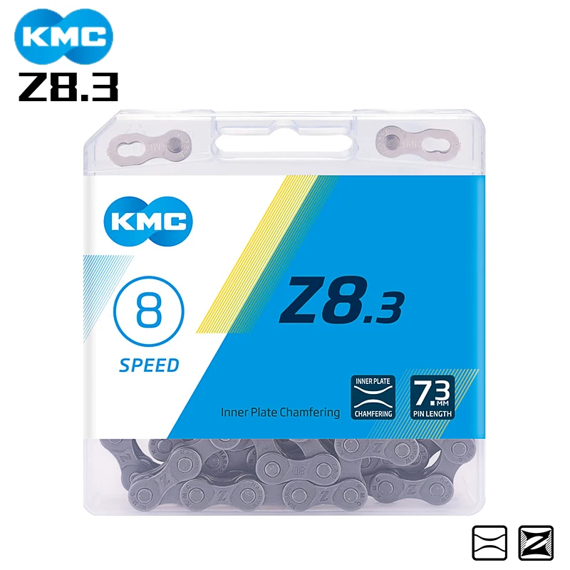 Цепь kmc Z8.3 6/7/8 speed 6s 7s 8 s для mtb дорожного велосипеда содержит недостающие звенья