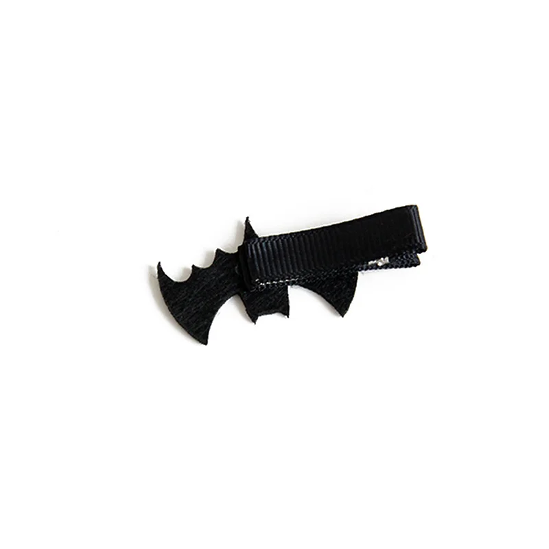 Womens Kids Felt Bat Hair Clips Handmade Gothic Halloween Black Bobby Pin Lady Accessories Costumes Party Jewelry | Украшения и