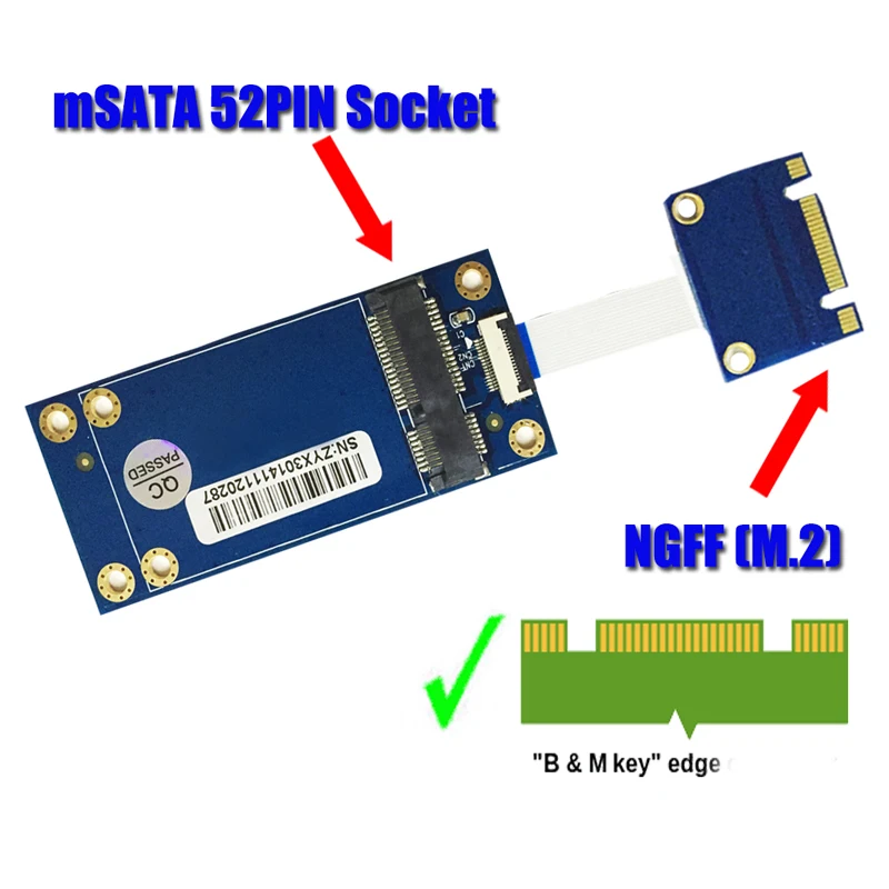 MSATA к M.2 адаптер 6 0 Гбит/с mSATA Mini PCI E 3 SSD NGFF B Ключ SATA Интерфейс карта Поддержка полный