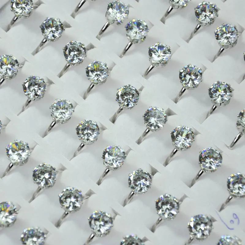 50 шт. 1.75ct AAA циркон обручальные кольца для женщин Свадебные много женских