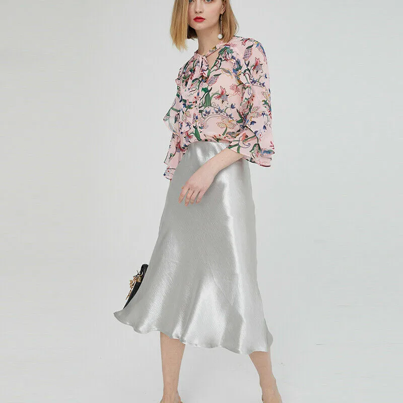 2019 женские модные юбки для женщин Глянцевая металлический блестящий ПВХ с мокрым