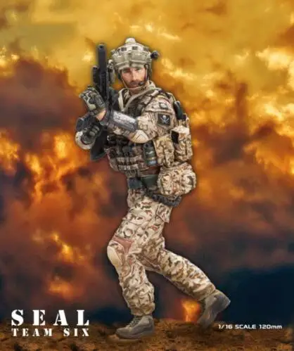 Неокрашенная полимерная фигурка 1/16 120 мм американские печатки Team SIX () | Игрушки и