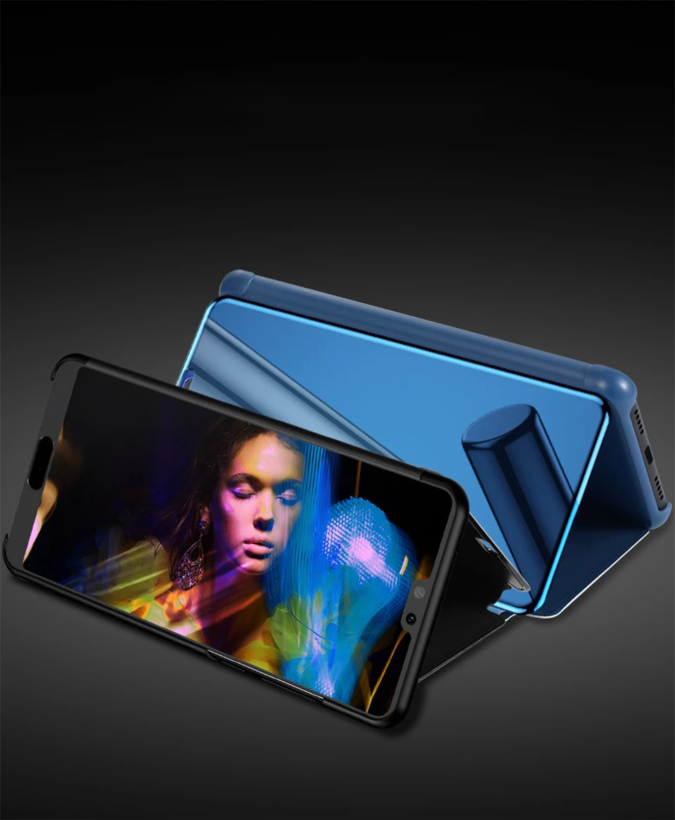 Прозрачный зеркальный умный чехол для телефона Xiaomi 9, 9, SE, чехол s, модный кожаный флип-чехол с подставкой для Xiaomi Redmi Note 5, 7, 7 Pro, чехол