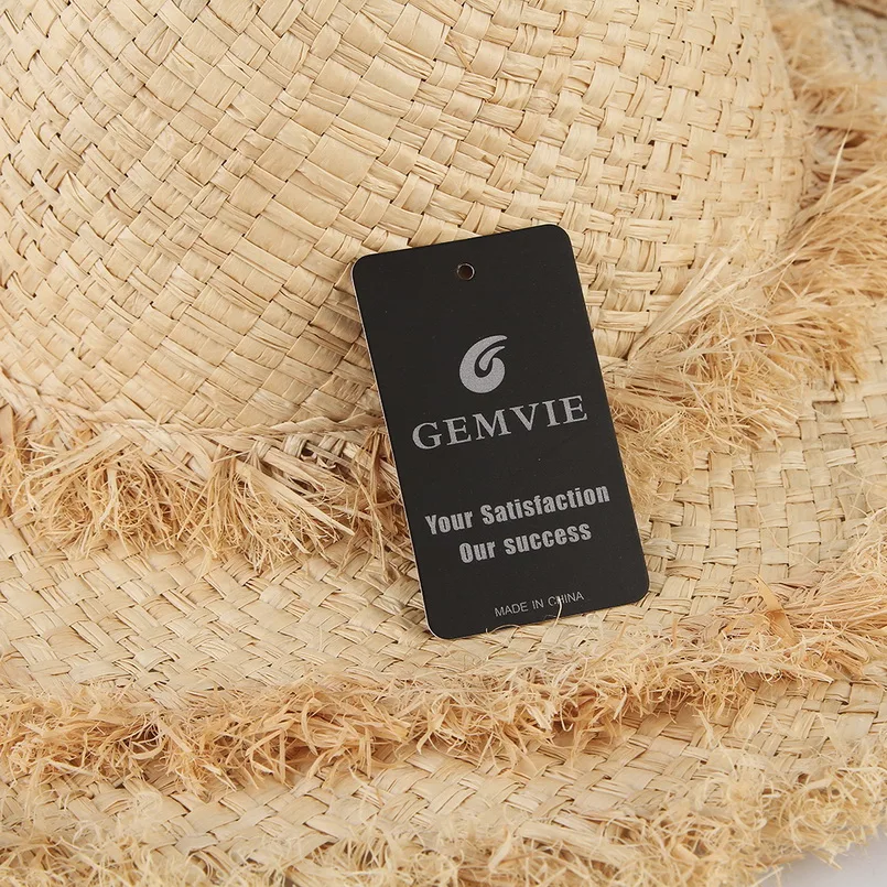 Женская Соломенная шляпка GEMVIE Пляжная для путешествий с широкими полями