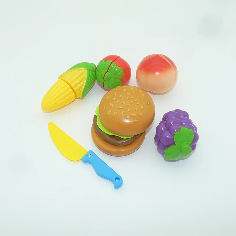 6 шт./компл. пластиковые Кухонные Игрушки для резки фруктов и овощей миниатюрные