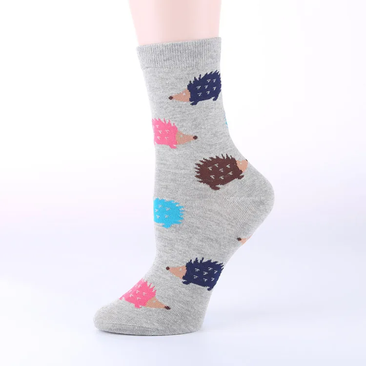 OLN новые модные Kawaii женские носки Hedgeh с животными Лот 5 пар Harajuku носки с героями мультфильмов для корейских рождественских подарков