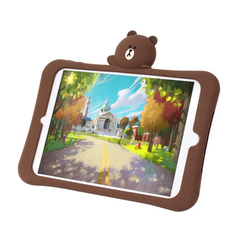 Чехол для ipad дети силиконовый милый мультфильм медведь Air 12 Pro 9,7 mini 1 2 3 4 противоударный портативный моющийся защитный