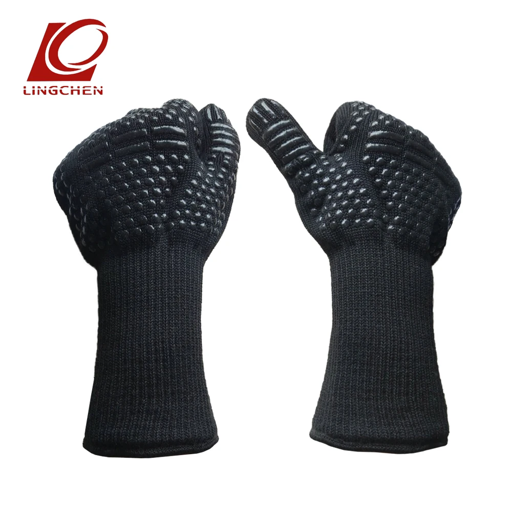 Черные Арамидные варежки для духовки Новое поступление Нескользящие