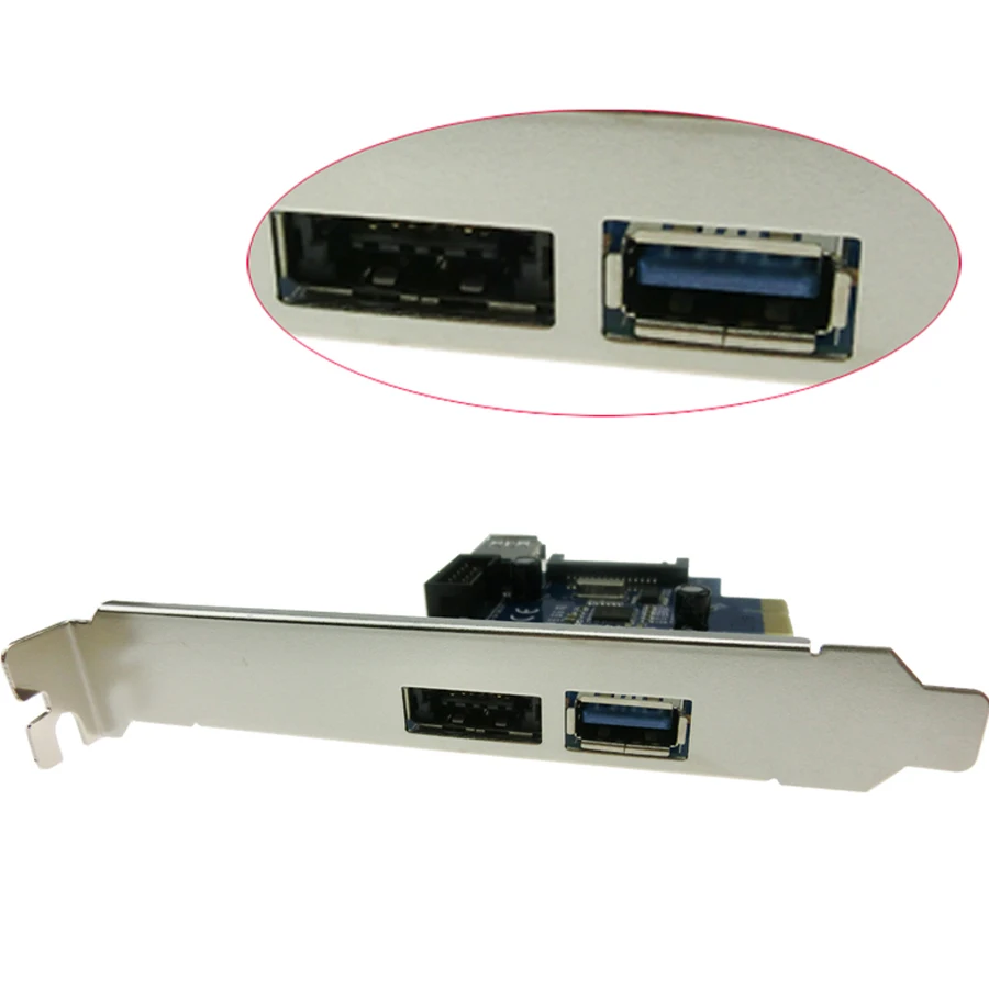Двойной порт USB 3 0 + питание через eSATA 9 Pin USB2.0 гибридная плата контроллера PCI Express