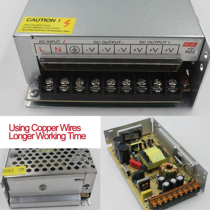 DC12V Питание Светодиодный драйвер Трансформатор 1.25A 2A 3A 5A 6.5A 10A 15A 20A 25A 30A 33A адаптер переключатель для светодиодный полосы лампа светильник