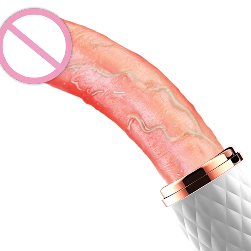 Автоматический подогреваемый Телескопический фаллоимитатор вибраторы