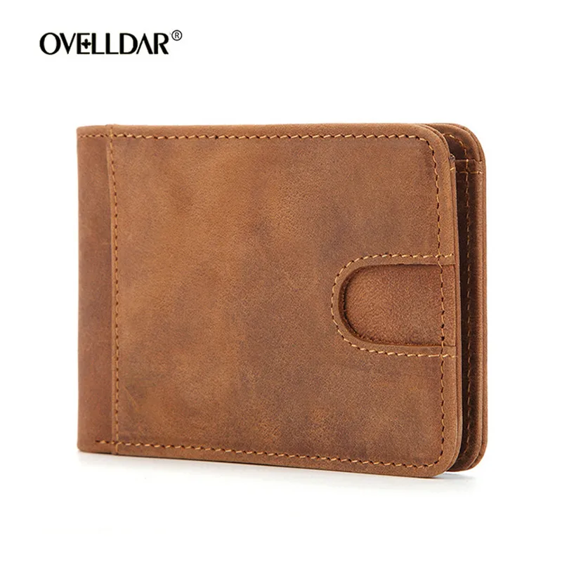 Новинка мужской тонкий кошелек с блокировкой RFID Тонкий минималистичный передним