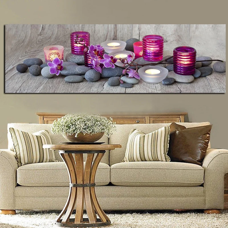 Орхидея цветок дзен тематический постер спа каменная стена Художественная