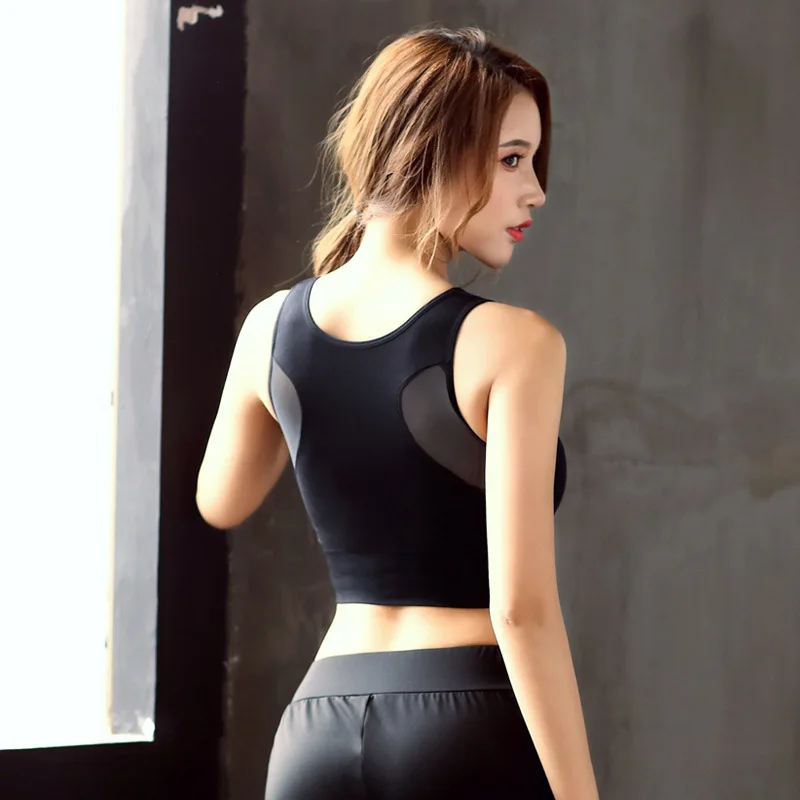 Профессиональный ударопрочный женский пуш ап спортивный бюстгальтер на молнии