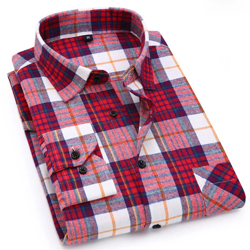 Фото 2019 New Men's Plaid Flannel Shirt Slim Fit Soft Comfortable Spring Male Brand Men Business Casual Long-sleeved Shirts 4XL Мужская 2019 New Men's Plaid Flannel Shirt Slim Fit Soft Comfortable Spring Male Brand Men Business Casual Long-sleeved Shirts 4XL Мужская