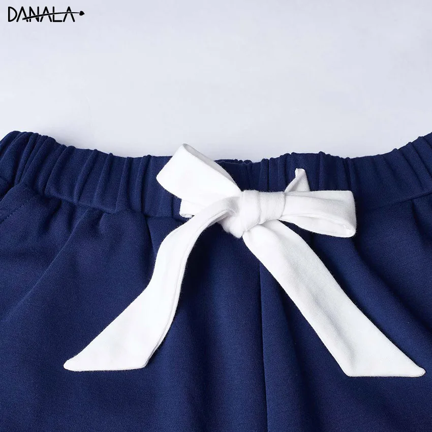 Женские повседневные наборы пижам DANALA летние комплекты одежды для сна с коротким