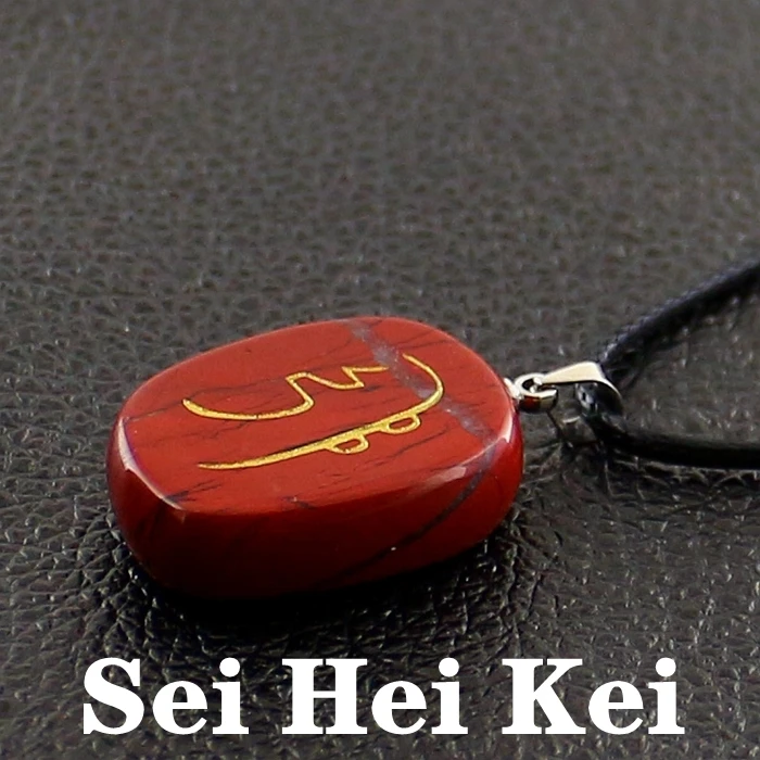 Sei Hei Kei 02 Горячая Распродажа энергетические символы рейки целебные камни амулеты и талисманы натуральные ювелирные изделия с кристаллами колье ожерелья подвески - Окраска металла: Sei Hei Kei 02