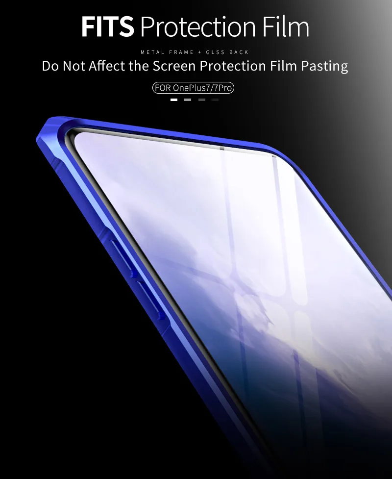 Oneplus 7 Pro Бампер Oneplus7 телефонные чехлы алюминиевая металлическая рамка бампер с прозрачным закаленным стеклом задняя крышка для One Plus 7 7Pro