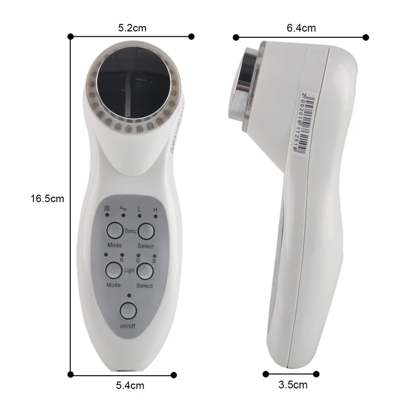 Beste Draagbare Ultrasone 7 LED Photon Lights Sonic Lifting Facelift Care Skin Cleaner Rimpel Remover Facial Schoonheid Massager