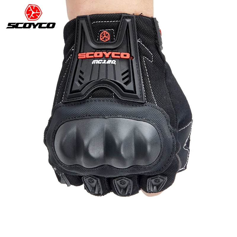 Летние мотоциклетные гоночные перчатки Scoyco MC12D без пальцев для мотокросса езды