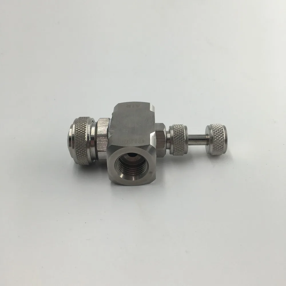 Регулируемый пневматический распылитель воздуха форсунка 1/4 нержавеющая сталь