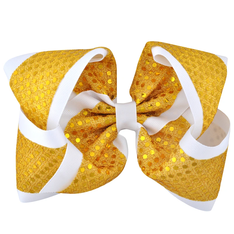 Детское праздничное платье с блестками для девочек 8 дюймов бант волос зажимы