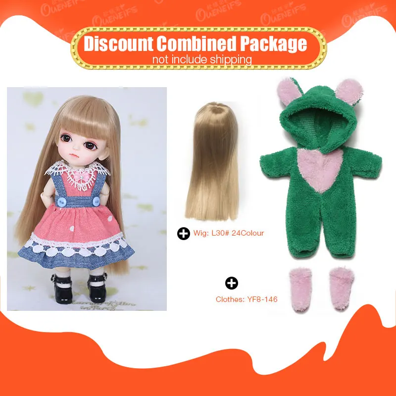 Кукла OUENEIFS 1/8 BJD SD Lumi Lati желтый с париком красивая одежда скидка комбинированная