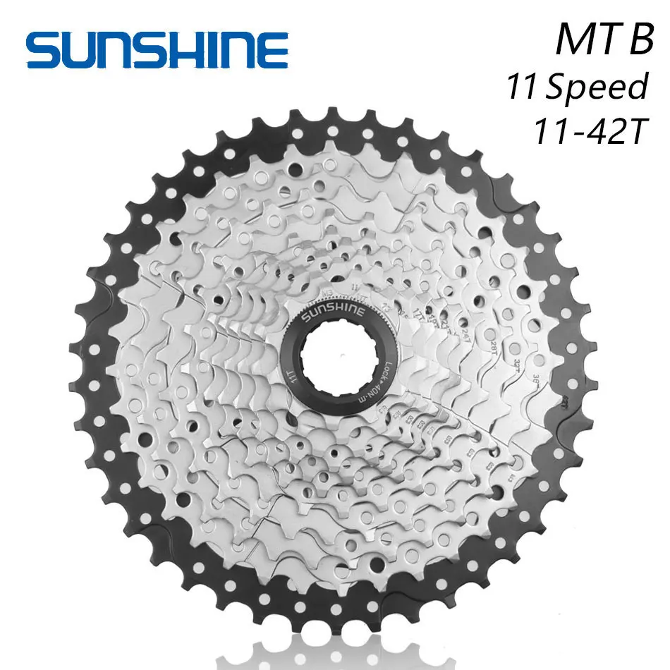 SUNSHINE MTB горный велосипед Freewheel 11 скоростей Кассетный Маховик 11-40T 11-42T совместимый для деталей SHIMANO M9000 M8000 NX GX - Цвет: 11S 11-42T