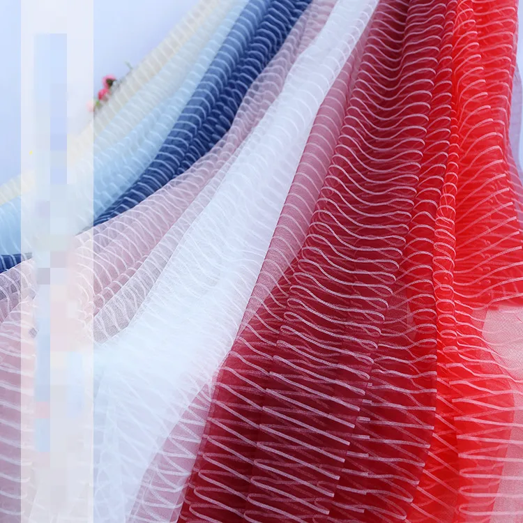 Полосатая сетчатая ткань зашифрованная декоративная искусственная Пышные юбки