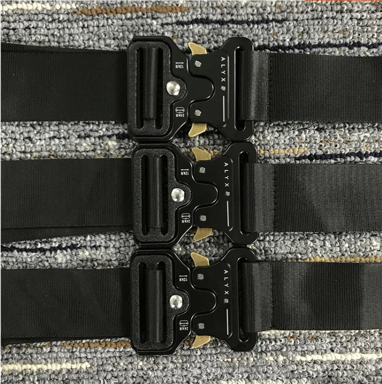 ALYX ROLLERCOASTER Safety BELT 1017 ALYX 9SM Unisex Metal Buckle Canvas Hip Hop Belt