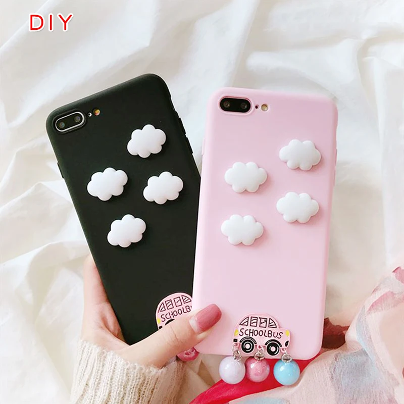 Каваи белая Смола облако клейкие аксессуары поставки DIY чехол для телефона