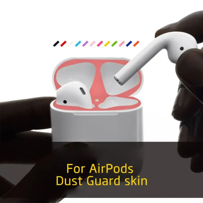 6 пар красочных защитных наклеек для защиты от пыли и Apple Airpods Наушники Аксессуары зарядки|Аксессуары