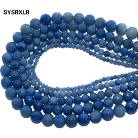 wholesale faceted natural stone blue aventurine loose beads for jewelry making diy bracelet necklace material 4 6 8 10 12 mm