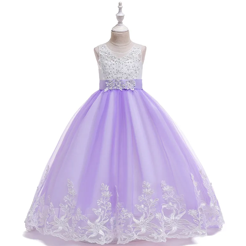 White First Communion Dress for Girl Tail Tutu Teen Chirldren's Princess Wedding Long Party Evening Dresses LP-231 | Детская одежда