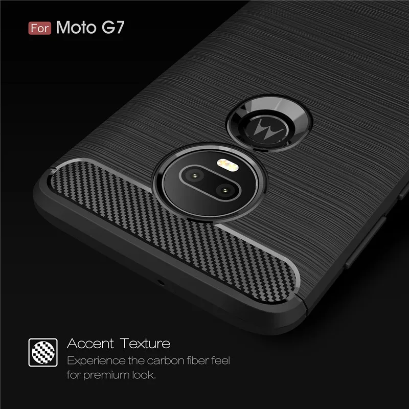 Для Motorola G7 углеродное волокно Прочный ТПУ чехол для Moto E4 E6 G5 G5S G6 Plus Z3 Z4 Play P40 P30 Note